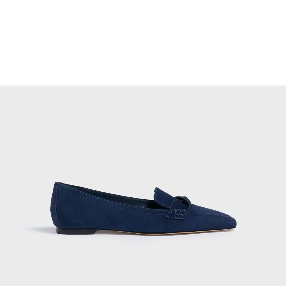 NEW MARION PARKE women's courtney loafer in navy blue suede